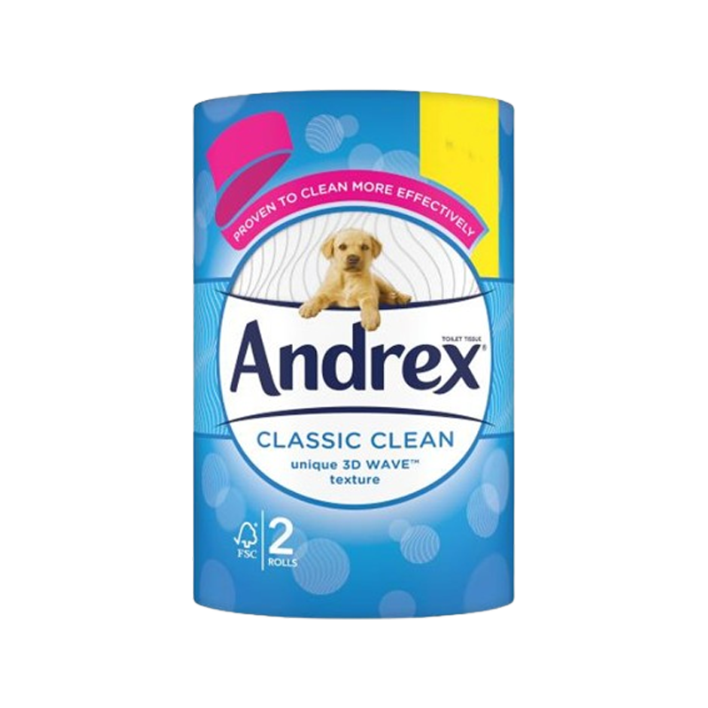 Andrex Toilet Roll Classic Clean Withe 2 Roll